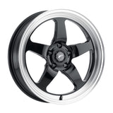 Forgestar F09188022P15 FITS: F091 18X8.0 D5 Drag 5X120 ET15 BS5.125 Gloss Black w/ Machine Lip 78.1 Wheels Cast