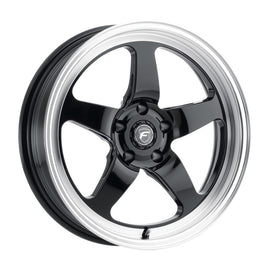 Forgestar F09182062P50 FITS: F091 18X12 D5 Drag 5X120.65 ET50 BS8.5 Gloss Black w/ Machine Lip 70.3 Wheels Cast