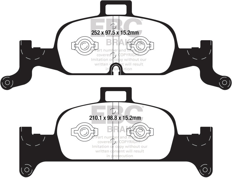 EBC DP42290R FITS: 2018+ Audi A4 Allroad Quattro 2.0L Turbo Yellowstuff Front Brake Pads Brake Pads Performance