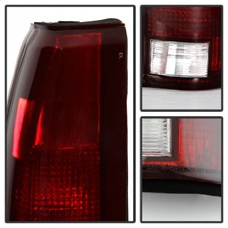 SPYDER 9028786 FITS:xTune Chevy/GMC C1500/C2500/C3500 88-01 OEM Style Tail Light Red Smoked ALT-JH-CCK88-OE-RSM Tail Lights
