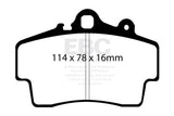 EBC 97-99 Porsche Boxster (Cast Iron Rotors only) 2.5 Yellowstuff Front Brake Pads