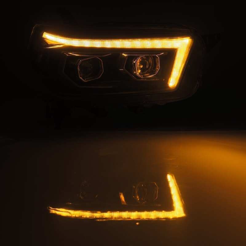 AlphaRex 880757 FITS: 10-13 Toyota 4Runner LUXX LED Proj Headlights Plank Style Black w/Seq Signal/DRL