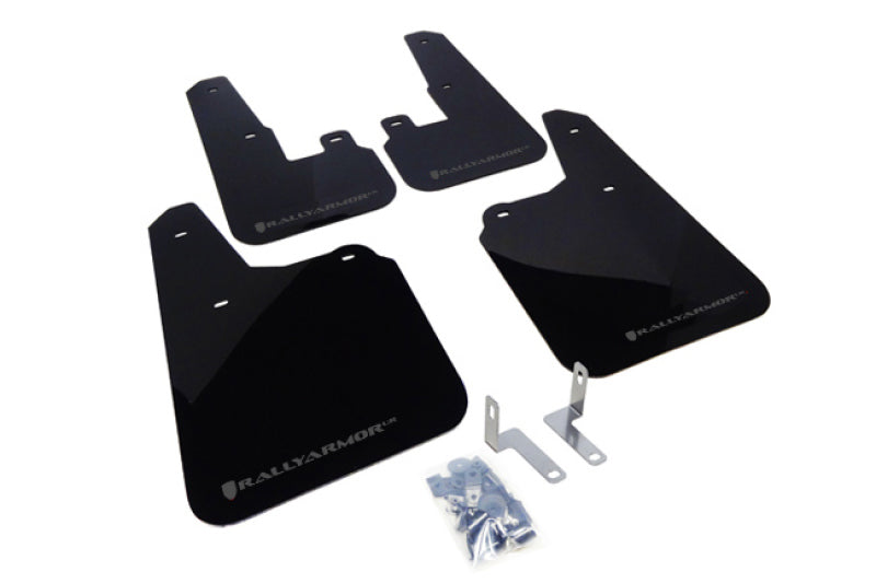 Rally Armor MF16-UR-BLK/GRY FITS: 10-14 Subaru Outback Black UR Mud Flap w/ Grey Logo Mud Flaps
