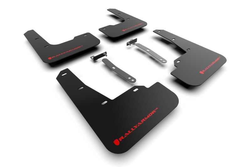 Rally Armor MF79-UR-BLK-RD FITS: 22-23 Hyundai Elantra N & N Line Black UR Mud Flap w/Red Logo Mud Flaps