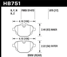 Load image into Gallery viewer, Hawk Performance HB751B.675 FITS: Hawk 2015 BMW 428i Gran Coupe / 11-16 535i / 11-16 X3/X4 HPS 5.0 Rear Brake Pads Brake Pads Performance