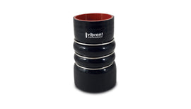 Vibrant 11818 FITS: 4 Ply Aramid Hump Hose w/3 SS Rings 2.5in ID x 6in Length Black Silicone Couplers & Hoses