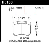 Hawk AP Racing / FF 2000 HT-10 Race Brake Pads