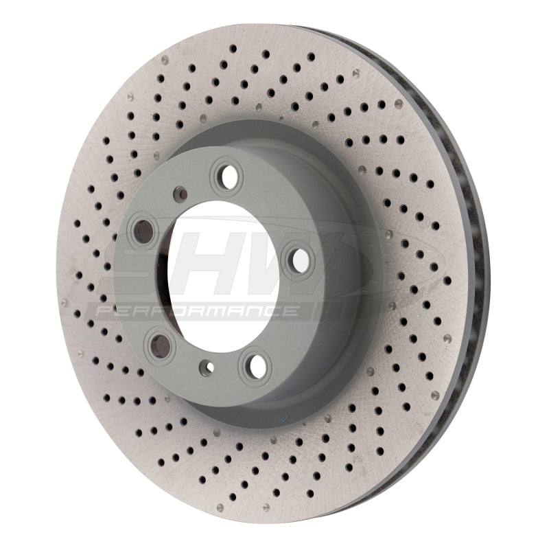 SHW Performance PFL39971 FITS:SHW 09-16 Porsche 911 Carrera w/o Ceramic Brake Left Front Drill-Dimp MB Brake Rotor (99735140101) Brake Rotors Drilled