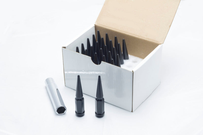 Wheel Mate 35421P FITS: Spiked Lug Nuts Set of 24 Black 14x1.50 Lug Nuts