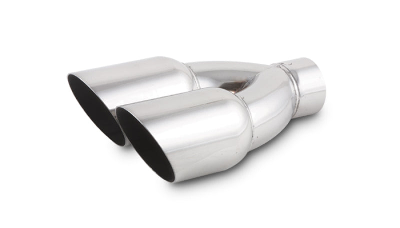 Vibrant 1333 FITS: Dual 3.5in Round SS Exhaust Tip (Single Wall Angle Cut) Tips