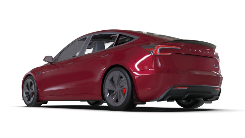 Rally Armor MF122-UR-BLK-DGRY FITS: 24-25 Tesla Model 3 Highland Black UR Mud Flap Dark Grey Logo Mud Flaps