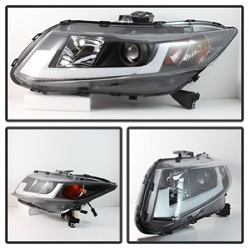 SPYDER 5076519 FITS: 12-14 Honda Civic (Excl. 2014 Coupe) Projector Headlights Lgtbr DRL Black PRO-YD-HC12-DRL-BK Headlights