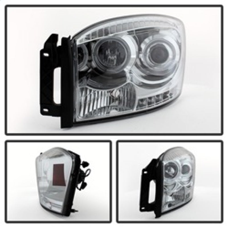 SPYDER 5010018 FITS: Dodge Ram 1500 06-08/Ram 2500 06-09 Projector Headlights LED Halo LED Chrm PRO-YD-DR06-HL-C Headlights