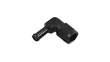 Vibrant 12027 FITS: -8AN to 3/8in Hose Barb 90 Degree Adapter Anodized Black Fittings