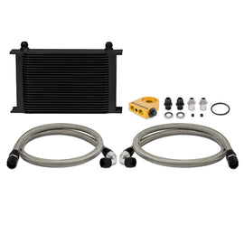 Mishimoto MMOC-UHTBK FITS: Oil Coolers FITS: Universal Thermostatic 25 Row Oil Cooler Kit (Black Cooler) Oil Coolers