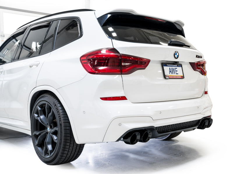AWE Tuning 3025-43301 FITS: 20-25 BMW X3 M/M Comp (F97) AWD SwitchPath Axle-back Exhaust Diamond Black Tips Axle Back