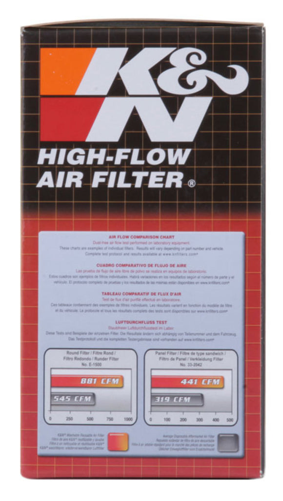 K&N Engineering E-3322 FITS:K&N Custom Air Filter Round 5.25 inch ID 6.25 inch OD 2.5 inch Height Air Filters Drop In