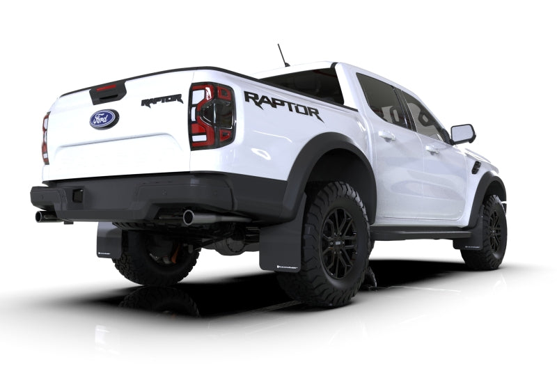 Rally Armor MF123-UR-BLK-WH FITS: 23-25 Ford Ranger Raptor Black UR Mud Flap White Logo Mud Flaps