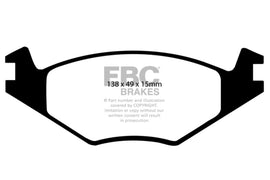 EBC DP3517C FITS: 86-93 Volkswagen Cabriolet 1.8 Redstuff Front Brake Pads Brake Pads Performance