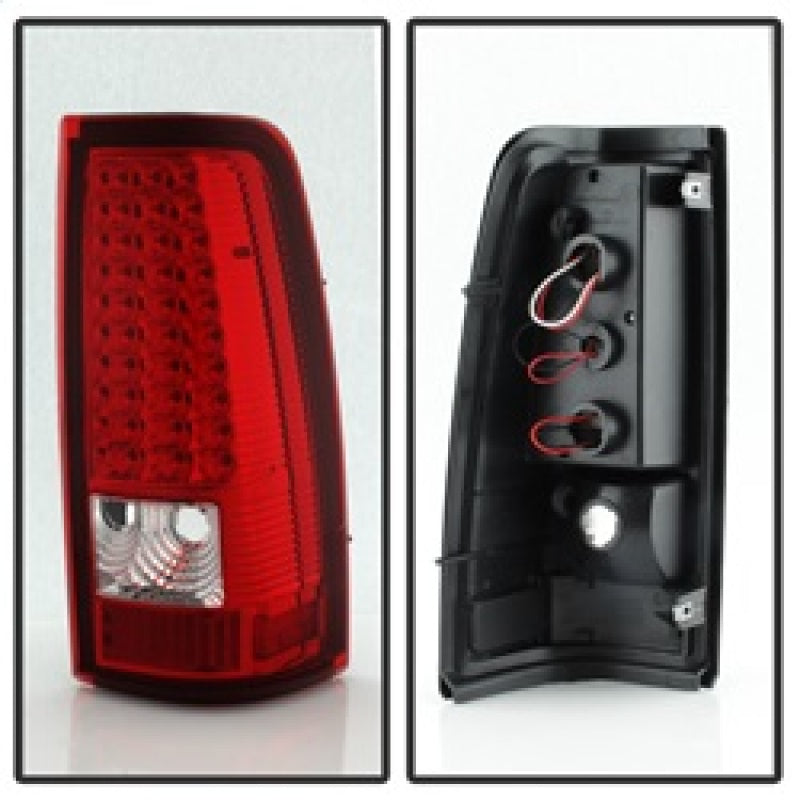 SPYDER 5008787 FITS:xTune Chevy Silverado 1500/2500/3500 03-06 LED Tail Lights Red Clear ALT-ON-CS03-LED-RC Tail Lights