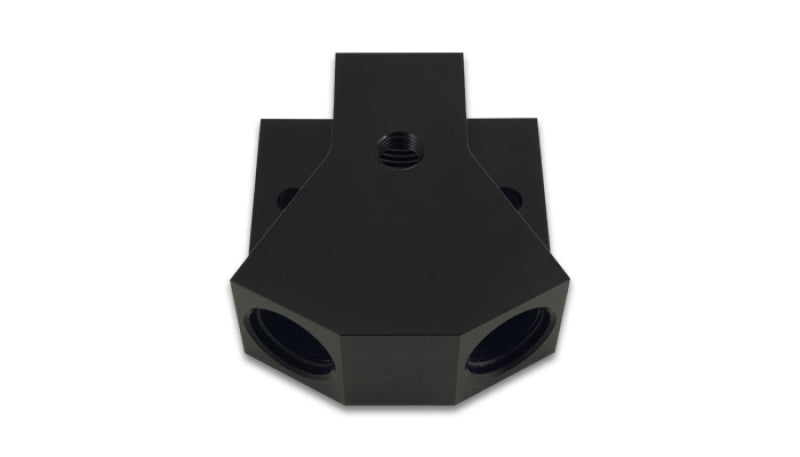 Vibrant 10894 FITS: Billet Aluminum Y-Block Fitting with 1/8in NPT Port -10AN x Dual -8AN ORB Fittings