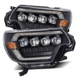 AlphaRex 880753 FITS: 12-15 Toyota Tacoma NOVA LED Proj Headlights Plank Style Black w/Activ Light/Seq Signal/DRL Headlights