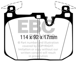 EBC DP52360NDX FITS: 16-18 BMW M2 (F87) Bluestuff Front Brake Pads Brake Pads Racing
