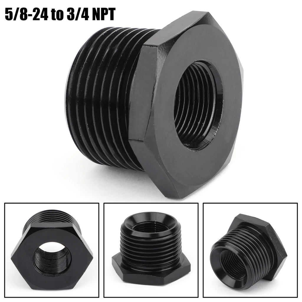 5/8-24 To 3/4-NPT Oil Filter Threaded Adapter 6061-T6 Aircraft Aluminum (Copy)