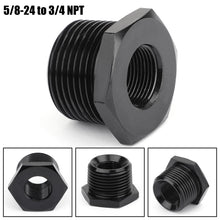 Load image into Gallery viewer, 5/8-24 To 3/4-NPT Oil Filter Threaded Adapter 6061-T6 Aircraft Aluminum (Copy)