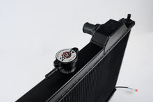 Load image into Gallery viewer, CSF 7075B FITS: 96-07 Mitsubishi Evo 4/5/6/7/8/9 Full-Slim Radiator w/12in Fan &amp; Shroud/-16AN Black Radiators