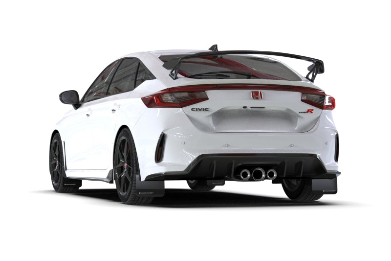 Rally Armor MF97-UR-BLK-RD FITS: 23-25 Honda Civic Type R Black Mud Flap Red Logo Mud Flaps