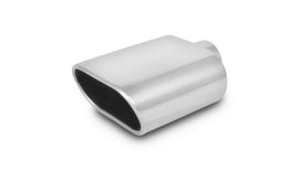 Vibrant 1405 FITS: 5.5in x 3in Oval SS Exhaust Tip (Single Wall Angle Cut Rolled Edge) Tips