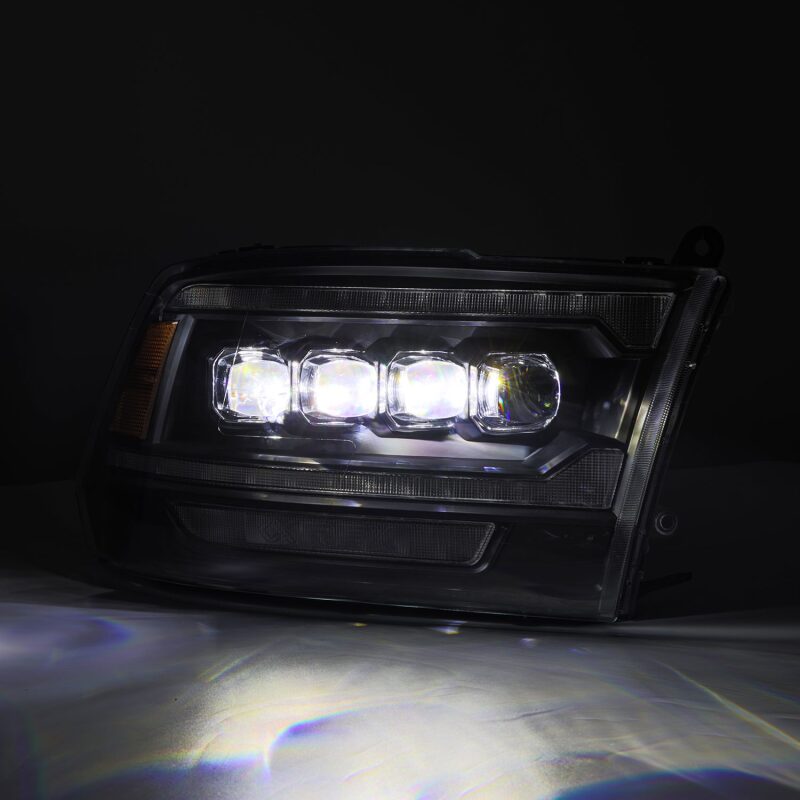 AlphaRex 880556 FITS: 09-18 Ram 2500 NOVA LED Proj Headlights Plank Style Chrome w/Activ Light/Seq Signal/DRL Headlights