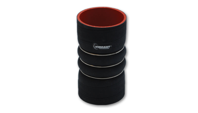 Vibrant 11822 FITS: 4 Ply Aramid Reinf Silicone Hump Hose conn 4in ID x 6in long 3 reinforcement ring MATTE BLK Silicone Couplers & Hoses