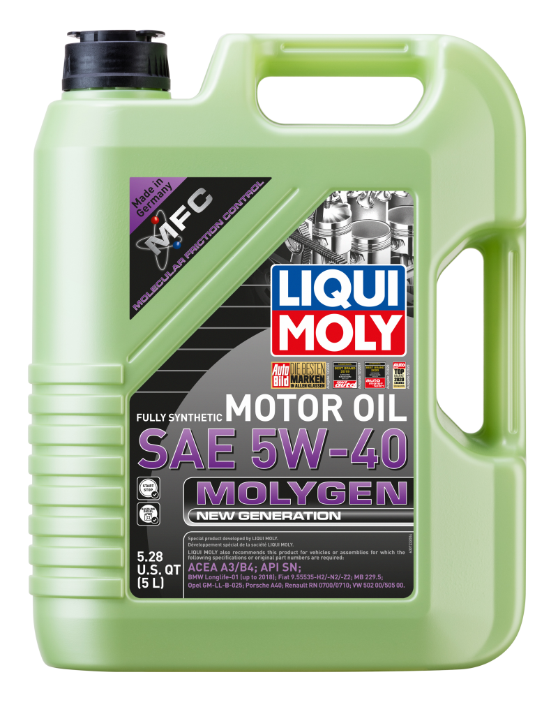 LIQUI MOLY 20232 FITS: 5L Molygen New Generation Motor Oil 5W40 Motor Oils