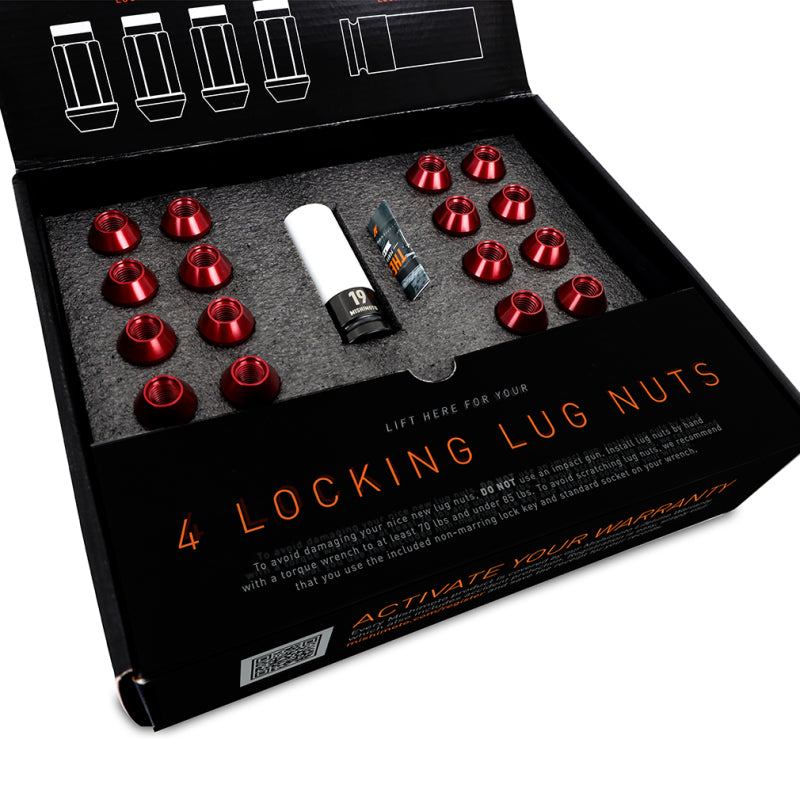 Mishimoto MMLG-15-20LBL FITS: Aluminum Locking Lug Nuts M12x1.5 20pc Set Blue Lug Nuts