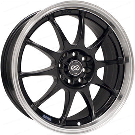 Enkei 409-670-11BK FITS: J10 16x7 4x100/108 42mm Offset 72.62mm Bore Dia Matte Black w/ Machined Lip Wheel Wheels Cast