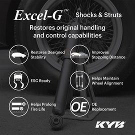 KYB 3348063 FITS: 14-19 Mercedes-Benz CLA250 (Exc. Sport Package & Elect. Susp.) Excel-G Gas Strut Front Left Shocks and Struts