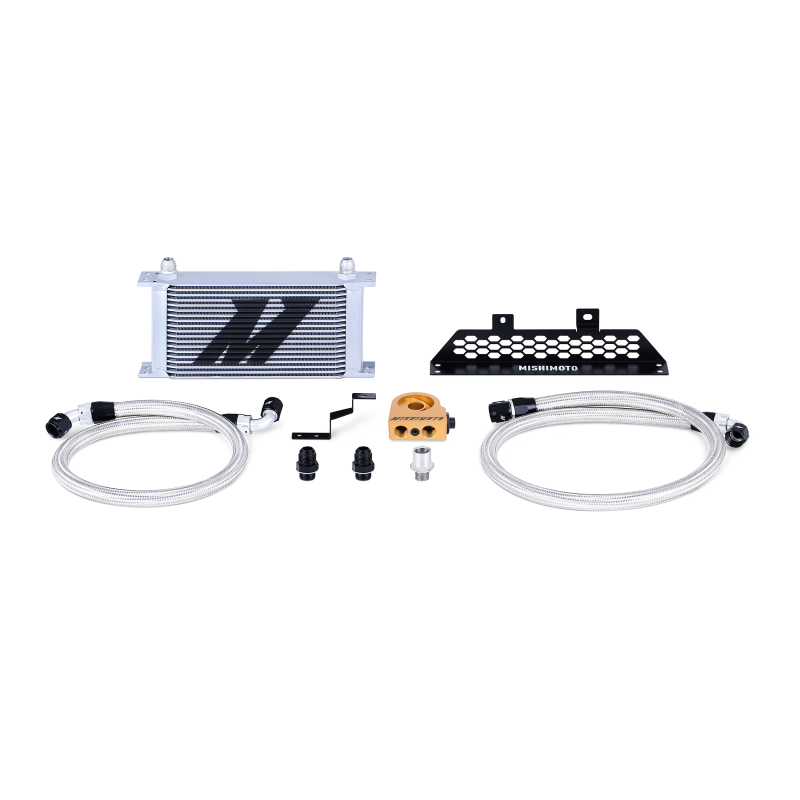 Mishimoto MMOC-FOST-13T FITS: Oil Coolers FITS: 13+ Ford Focus ST Thermostatic Oil Cooler Kit Silver Oil Coolers