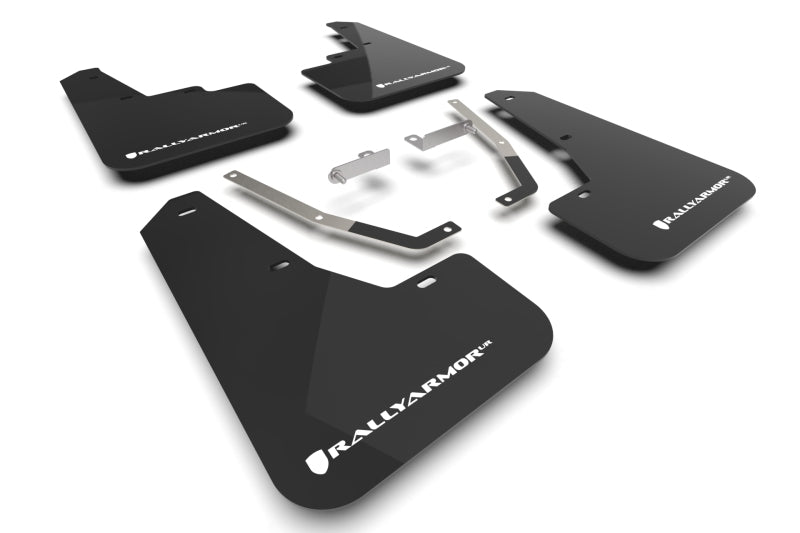 Rally Armor MF106-UR-BLK-WH FITS: 24-25 Subaru Crosstrek Black UR Mud Flap White Logo Mud Flaps