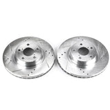 PowerStop Power Stop 05-06 Saab 9-2X Front Drilled & Slotted Rotors - Pair FITS: Evolution - PSBJBR730XPR