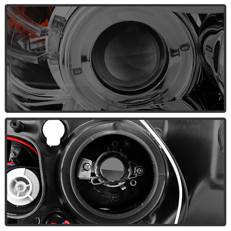 SPYDER 5009029 FITS: BMW E90 3-Series 06-08 (4 dr) Proj LED Halo Amber Reflctr Rplc Bulb Smke PRO-YD-BMWE9005-AM-S Headlights