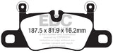 EBC DP52371NDX FITS: 2016+ Porsche 911 (991/2 w/Cast Iron Rotors) 3.0TT Carrera Bluestuff Rear Brake Pads Brake Pads Racing
