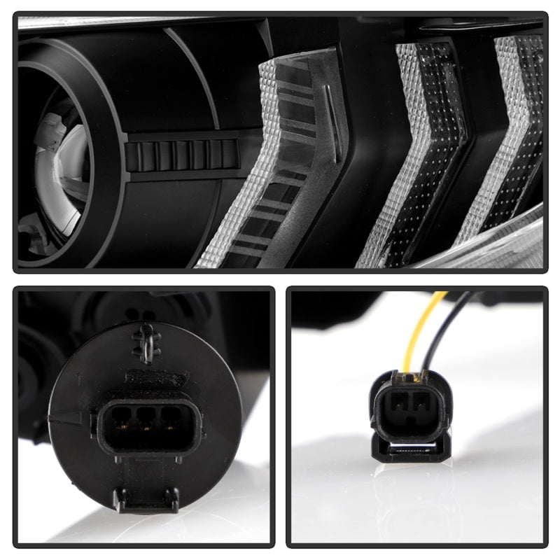 SPYDER 5087867 FITS: Honda Civic 16- 2DR/4DR/Hatchback Projector Headlights Black PRO-YD-HC16SI-SEQGR-BK Headlights