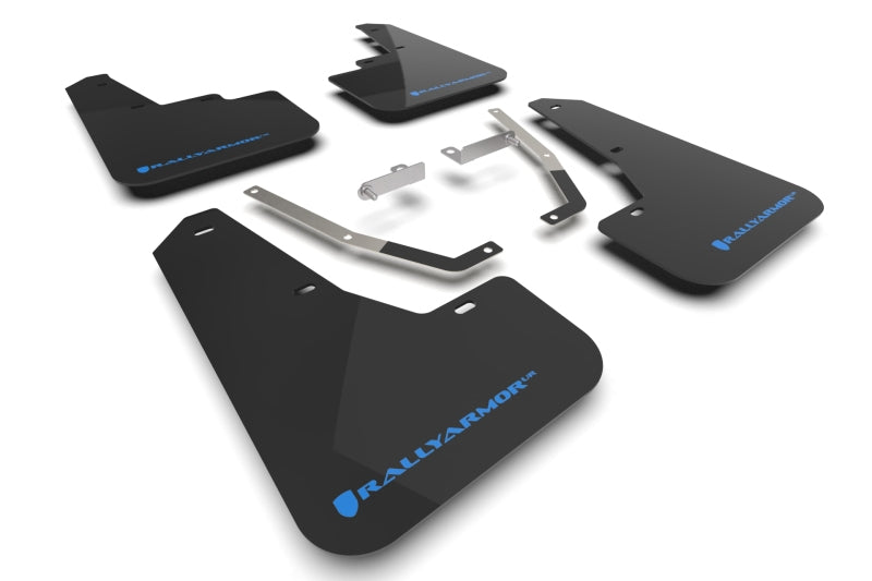 Rally Armor MF106-UR-BLK-NB FITS: 24-25 Subaru Crosstrek Black UR Mud Flap Light Blue Logo Mud Flaps