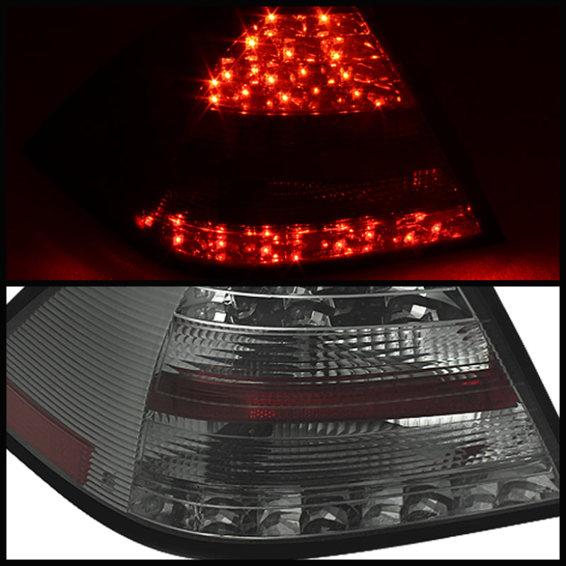 SPYDER 5069986 FITS: Mercedes Benz W203 C-Class 05-07 4DR Sedan LED Tail Lights Smoke ALT-YD-MBZC05-LED-SM Tail Lights