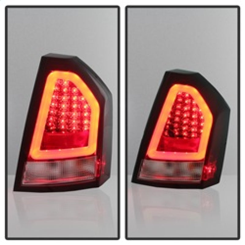 SPYDER 5083395 FITS: Chrysler 300C 08-10 V2 Light Bar LED Tail Lights Red Clear ALT-YD-C308V2-LED-RC Tail Lights
