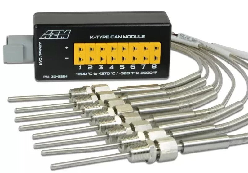 AEM 30-2224 FITS: 8 Channel K-Type Thermocouple EGT CAN Module Data Acquisition