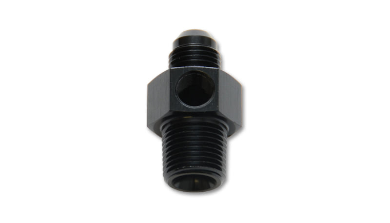 Vibrant 16496 FITS: -6AN Male to 3/8in NPT Male Union Adapter Fitting w/ 1/8in NPT Port Fittings