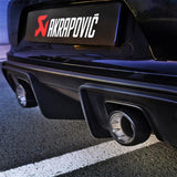 Akrapovic TP-T/S/28 FITS: 2020+ Porsche Cayman GT4 (718) Tail Pipe Set (Black Coated Titanium) Tips